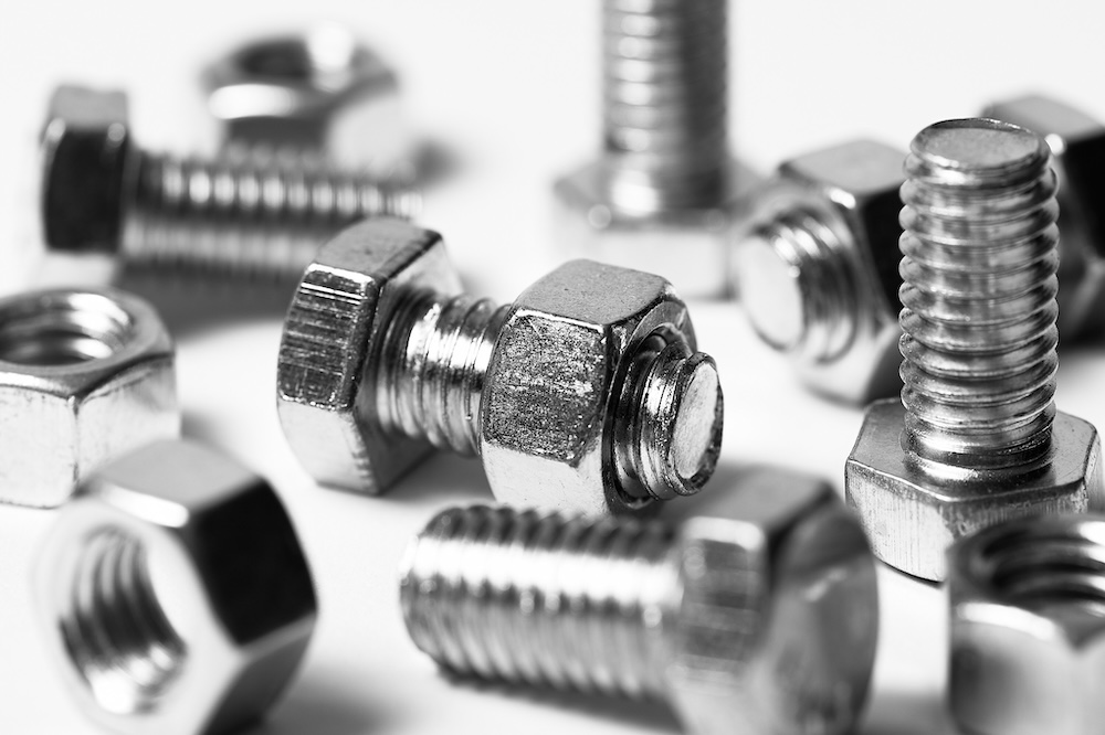 Metal bolts and screws, like the kinds made from CNC machines and CNC materials.